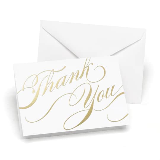 Hortense B. Hewitt Co.  Unending Gratitude Gold Thank You Cards